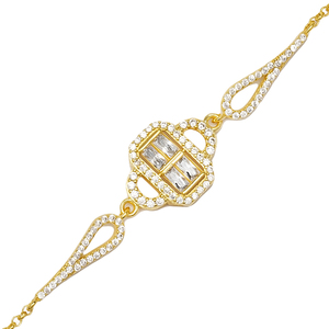 Trendy Baguette Rectangle Shape <b>Charm</b> Women Bracelet Turkish Wholesale Handcrafted 925 Sterling Silver Jewelry - Product Image 4