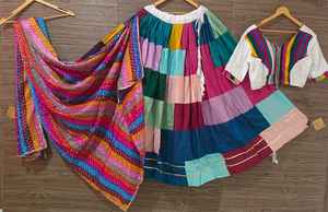 Collection spéciale Navratri pour femmes, lehenga choli en coton long jusqu'au sol, imprimé numérique, séchage rapide, tenue de fête - Product Image 2