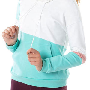 Jersey personalizado de alta calidad, Sudadera con capucha sólida para mujer, Jersey de algodón polar con bloque de Color, sudaderas con capucha para mujer - Product Image 6