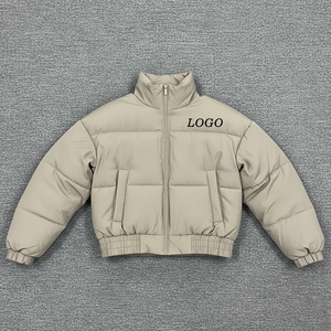 Veste bouffante de couleur unie de haute qualité grande taille coupe-vent et imperméable Streetwear veste rembourrée en coton - Product Image 4