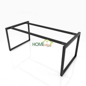 Modern 1.8m X 90cm <b>Office</b> Meeting <b>Table</b> with Rubber Wood Top & Iron Legs (Assembly Required) - Product Image 4