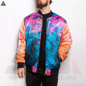 Chaqueta de bombardero para hombre con sublimación frontal de invierno con logotipo personalizado, tela de lona a prueba de viento de alta calidad, precio al por mayor - Product Image 6