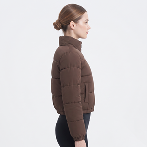 High Quality Women's Puffer Jackets Bomber Winter Girl Women Down Jackets 2026 Fashion Custom Warm <b>Zipper</b> up <b>Coats</b> - Product Image 4