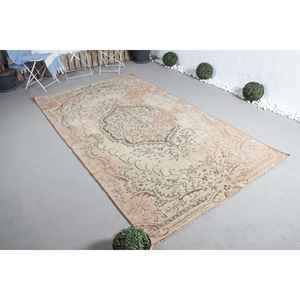 Tapis turc vintage 5,3x9,3 pi (162x282 cm), tapis ombré brun jaune - Product Image 2