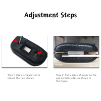 6.5*3cm patins de Hockey sur glace affûtage de lame en acier inoxydable Double face sable Portable affûteur de patin outils de meulage réglables