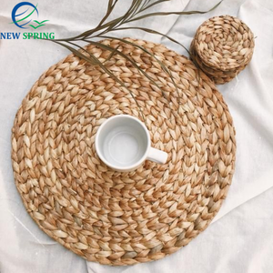 High Quality Eco-Friendly Knitted Natural Material Non-Slip Insulated Lightweight Water Hyacinth Customizable Tablemat Home - Product Image 3