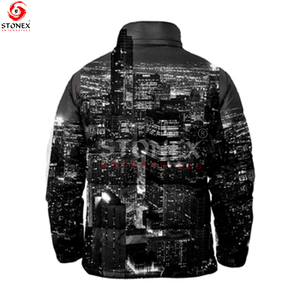 Men's Fashion Winter Jacket Waterproof <b>down</b> with Warm Puffer Canvas Fabric Stand Collar Sublimation Design - Product Image 6
