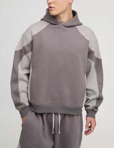 Conjunto de 2 Piezas de Sudadera con Capucha y Pantalones Deportivos Holgados de Secado Rápido con Logotipo Personalizado Serigrafiado de 500GSM para Hombre, Ropa Casual de Otoño - Product Image 6