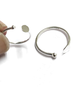 Bague en argent sterling avec anneau plat carré, taille US 6 à 8, réglable, accessoires en argent sterling au meilleur prix - Product Image 4