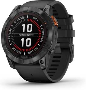 นาฬิกาอัจฉริยะ Fenix 7X Pro ขนาด 51 มม. สีเทาคาร์บอน ตัวเรือนไทเทเนียมเคลือบ DLC พร้อมโพลิเมอร์เสริมใยแก้ว GPS พลังงานแสงอาทิตย์ คุณสมบัติฟิตเนส - Product Image 3