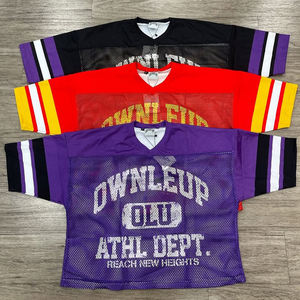 เสื้อยืดฟุตบอลสไตล์อเมริกัน Boxy ลายปักเสื้อฟุตบอลไซส์ใหญ่พิเศษ - Product Image 6