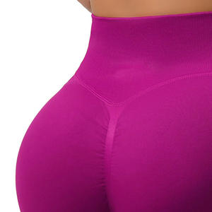 Nuevos pantalones cortos de Yoga para mujer OEM de cintura alta de alta calidad ajuste cómodo tecnología de absorción de humedad para Fitness correr gimnasio Jogger - Product Image 3