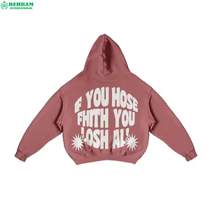 Conjunto de Sudadera con Capucha y Cordón Ajustable y Pantalones Anchos de Algodón Pesado, Transpirables y Ecológicos, con Bordado Personalizado - Product Image 3