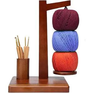 Design moderne Porte-fil en bois à bas prix Porte-fil magnétique au crochet Porte-fil en bois naturel pour tricoter - Product Image 6