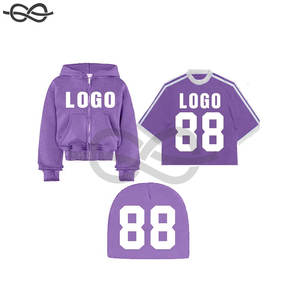 High Quality Streetwear Boxy T-Shirt with <b>Rhinestone</b> Washed Print Oversized Heavyweight Mens Hoodies Soft Cotton Blend Beanies - Product Image 3