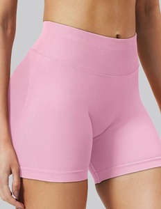 Pantalon d'entraînement de gymnastique taille haute personnalisé Sport Fitness sans couture Spandex/Nylon motif solide fermeture élastique - Product Image 4