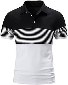 เสื้อโปโลผ้าฝ้าย100% สำหรับผู้ชายพิมพ์ลายผ้าถักกันยับ - Product Image 4