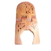 Soporte Plegable para el Corán de Madera con Acabado de Latón Pulido, Ecológico, para Graduación, Productos de Madera de Uttar Pradesh, GM IMPEX