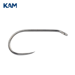 ตะขอเบ็ดตกปลาแบบแห้ง M3901 เหล็กกล้าคาร์บอนสูง ไม่มีเงี่ยง ขนาด 24 # -8 # - Product Image 1