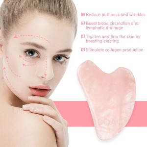 Outil de soin de la peau Gua Sha rose cristal en gros masseur de grattage du visage Jade pour application corporelle - Product Image 4