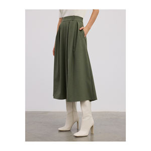 Jupe midi plissée en mélange de viscose douce - Product Image 6