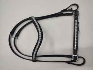 Équipement équestre de haute qualité serre-tête islandaise muserolle blanc laiteux 8mm pierre rêne disponible toutes les couleurs en cuir pour - Product Image 3
