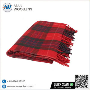 El mejor precio y calidad, recién llegado, Faser manta roja de alta calidad, mantas de tartán de fabricante indio - Product Image 4
