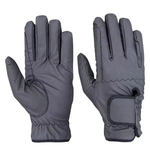 Gants d'équitation d'hiver QHP de dernière génération, cuir numérique, brun chocolat - Product Image 1