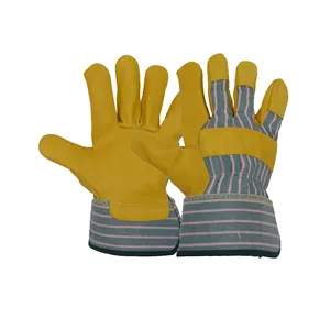 Best Selling Safety glove manufacturer split leather gloves reinforced palm leather work gloves for sale
