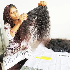 Оптовая цена настоящие человеческие волосы необработанные индийские человеческие волосы, натуральный genius уток вьющиеся волосы пучки одного донора, необработанные человеческие волнистые волосы