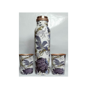 Botella de agua de cobre de calidad superior Drinkware Botella de agua de cobre puro personalizada de 1000ml Proveedor al por mayor - Product Image 2