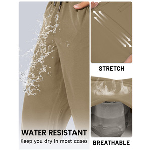 Custom <b>Men's</b> Straight Knitted <b>Stretch</b> Eco-Friendly Breathable Casual Sweatpants with Zipper Pockets 100% Cotton Fabric - Product Image 3