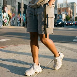 Custom Heavyweight Cotton Bermuda Shorts Women Regular Fit Elastic Waist High Waist Streetwear Gym Sweat <b>Vintage</b> Half <b>Y2K</b> Pants - Product Image 5