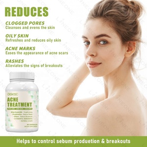 פרטי תווית אקנה הורמונלית תוספת עמום טבעי-העור טיפול ויטמינים קפסולות - Product Image 2