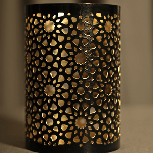 Candelabros votivos de Metal con corte de estrella de linterna de Navidad directo de fábrica, candelabros de madera elegantes para decoración del hogar - Product Image 4