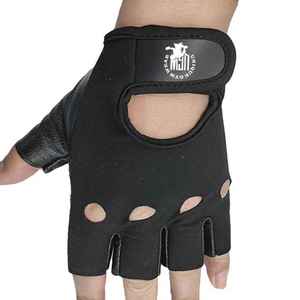 2026 New Arrival UNIQUE GYM WEAR Unisex Half <b>Finger</b> Weight Lifting Gloves Leather Grip Adjustable Wrist <b>Strap</b> Non-Slip - Product Image 3