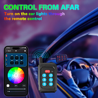 Panneau de Commande LED 6 Gangs Intelligent avec Télécommande APP, RGB Multicolore et Intensité Variable, pour Camion, Bateau, Voiture