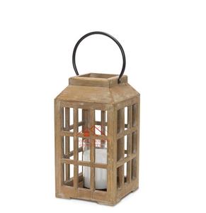Vintage Design <b>Square</b> Wooden and Stainless Steel Decorative <b>Candle</b> Lantern for Home & Christmas Wedding Fresh Arrival - Product Image 1