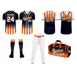 Uniforme de béisbol de diseño único fabricado en Pakistán, logotipo personalizado impreso de talla grande y transpirable, venta en línea - Product Image 1