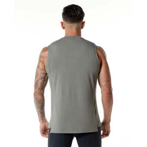 Nuevo diseño de alta calidad ropa de gimnasio en blanco 100% algodón estampado entrenamiento superventas camiseta sin mangas para hombre - Product Image 2