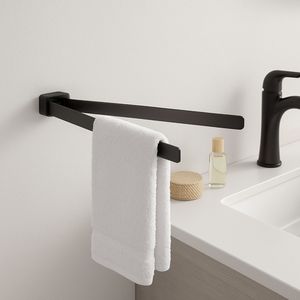 Panarea porta asciugamani incernierato 35cm lucido spazzolato ottone cromo bagno mobili ottone ottone asta finitura barre portasciugamani categoria di prodotto - Product Image 2