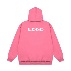 เสื้อฮู้ดพิมพ์ลายพัฟเฮฟวี่เวทเสื้อฮู้ดไหล่ตกผ้าคอตตอนเทอร์รี่ - Product Image 4
