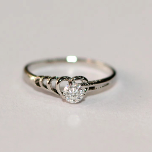 925 Sterling Silver Moissanite <b>Fine</b> <b>Ring</b> Rhodium Plated for Wedding Engagement Religious Anniversary or Party Gift Idea - Product Image 1