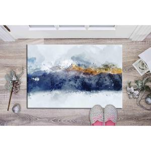 Alfombra con Estampado de Montaña en Acuarela - Alfombra de Chenilla con Diseño de Paisaje, Ideal para Regalo - Product Image 5