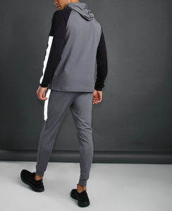 Chándal de gimnasio de equipo estampado ajustado a la moda para hombre, ropa deportiva, ropa de sudor, chándal deportivo en blanco de dos piezas para hombre - Product Image 5