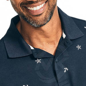 T-shirts polo élégants et décontractés pour hommes, vêtements de rue respirants avec motif uni imprimé personnalisé, anti-rides - Product Image 4