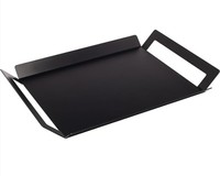 Plateau de service rectangulaire en fer noir fait main de haute qualité VISHAL HANDICRAFT, design personnalisable, vaisselle décorative pour la maison