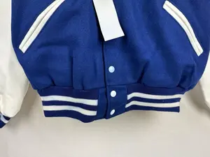 Atractivo OEM ODM invierno lana bordado Lettermen Vintage Varsity College chaqueta para hombres Universidad Letterman chaqueta de Bombardero - Product Image 6