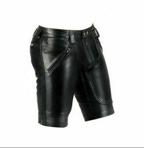 New Arrival Latest Design Solid High Street 100% <b>Leather</b> Customizable Size Premium Quality <b>Men</b> <b>Shorts</b> Quick-Dry Knitted Winter - Product Image 3