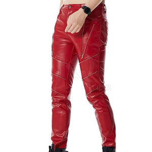 Services OEM, pantalon en cuir de style moderne, léger, décontracté, taille mi-haute, braguette à boutons, design personnalisé de haute qualité, prix bas - Product Image 4